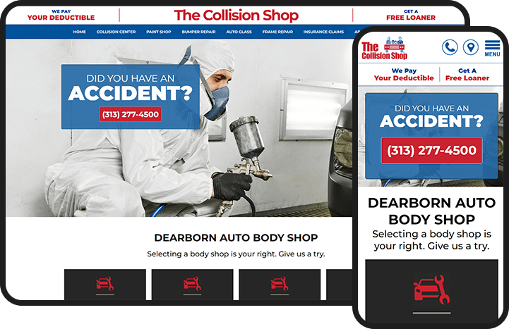 Collision Shop Website Design