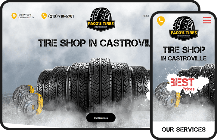 Paco`s Tires Website Design
