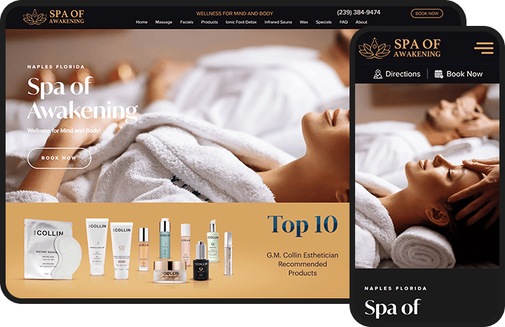 Spa of Awakening Website Design