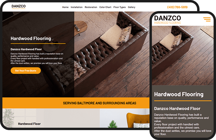 Danzco Hardwood Floors Website Design