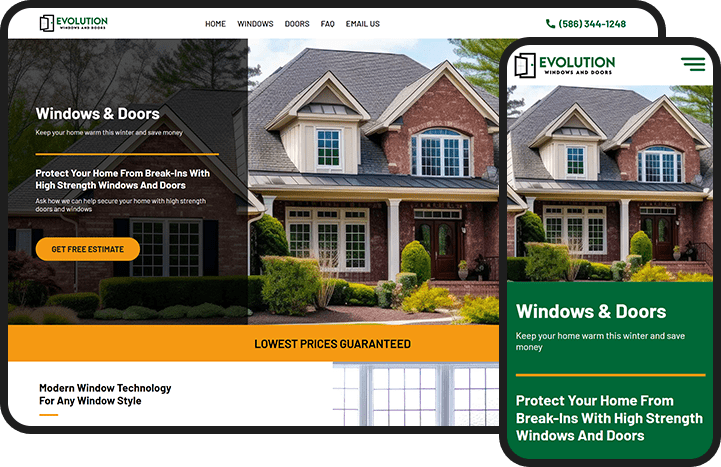 Evolution Windows and Doors Website Design
