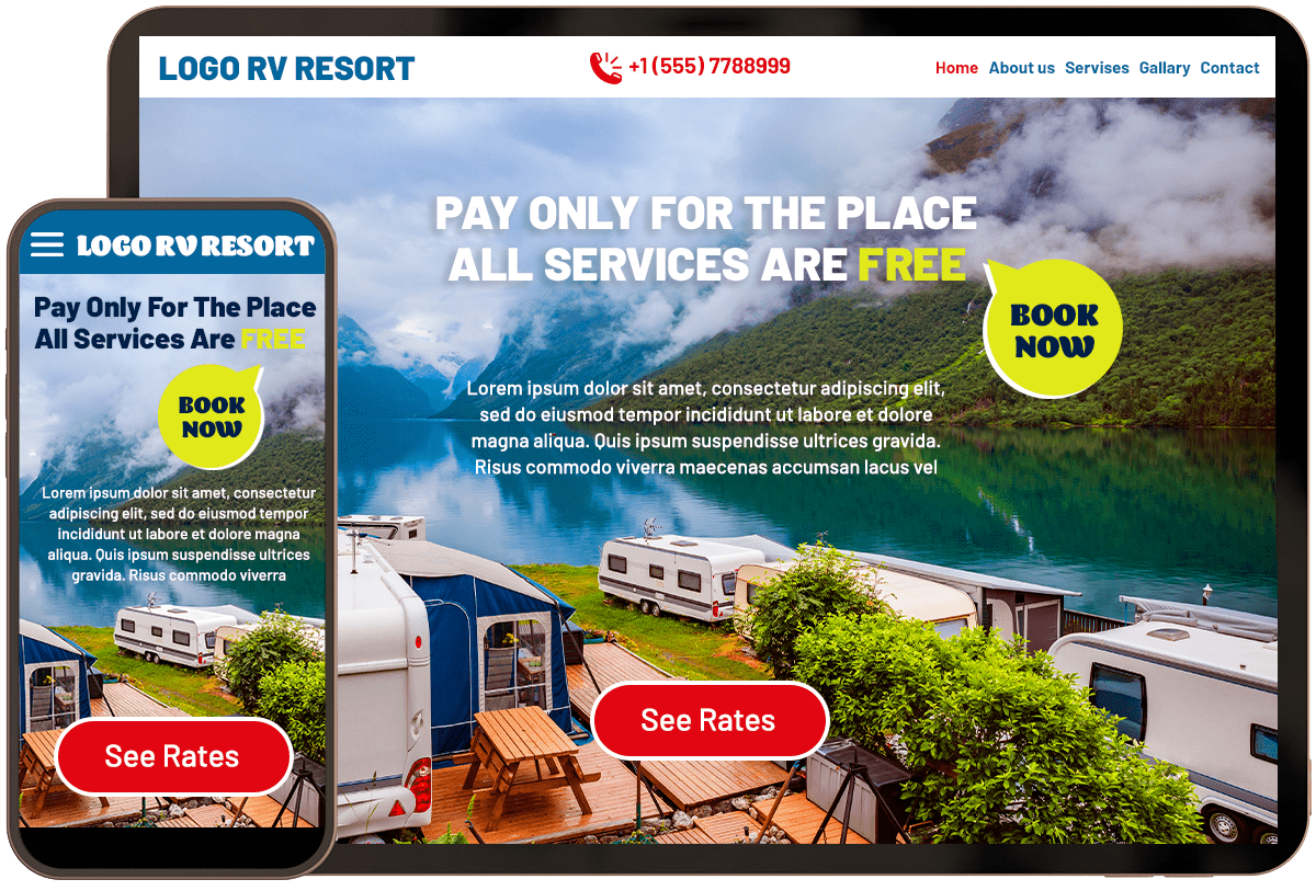 RV Resort Website Sample Six