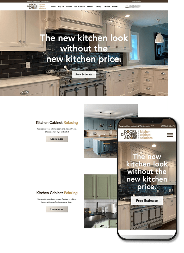 construction service website, doors drawers & dore