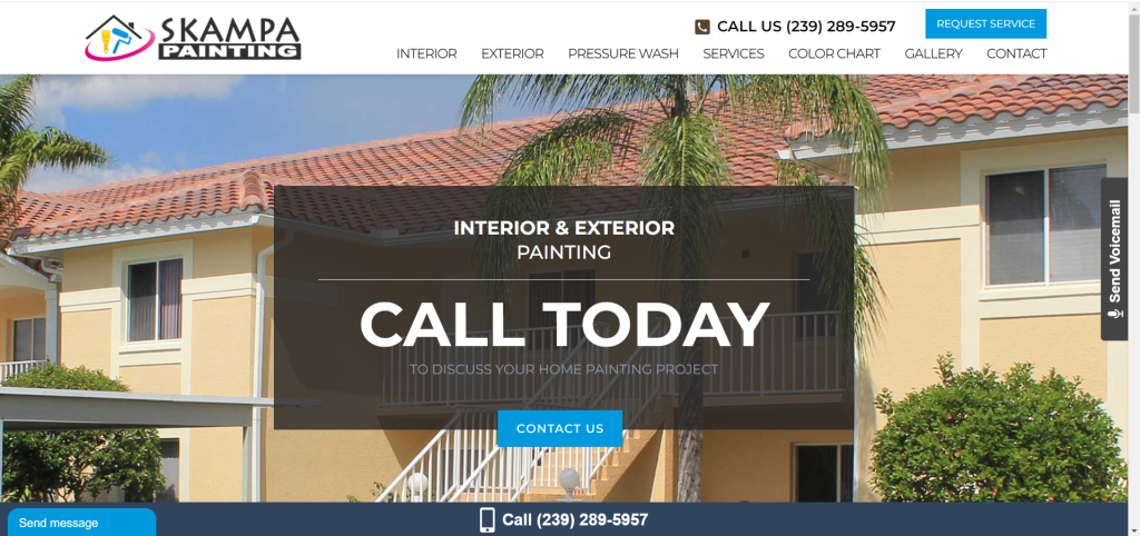 construction service website, skampa painting